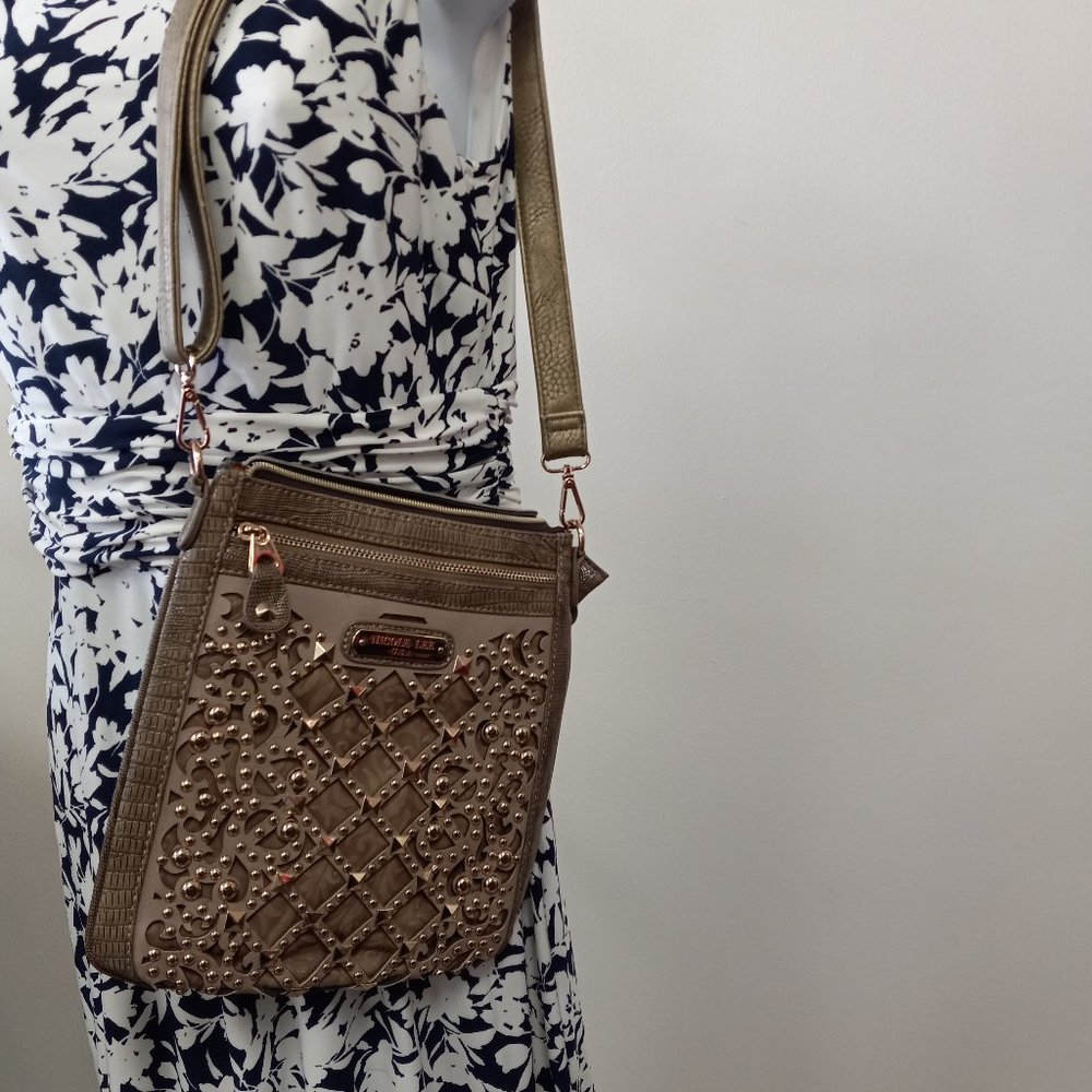 Nicole Lee U.S.A. Golden Tan Crossbody Bag